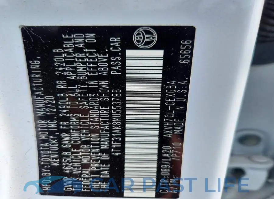 4T1F31AK8MU553786# 12