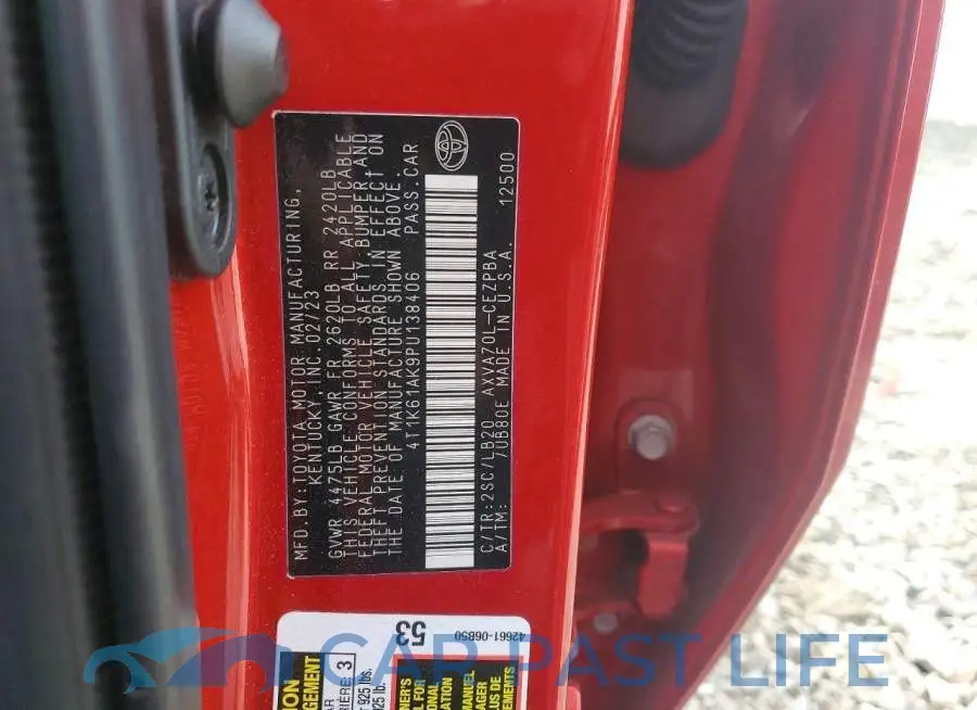 4T1K61AK9PU138406# 12