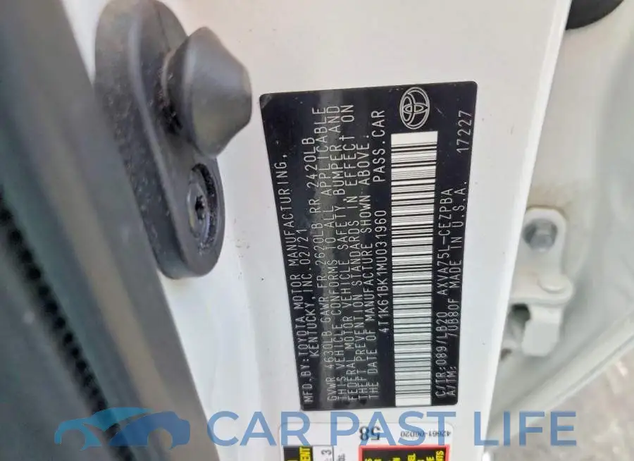 4T1K61BK1MU031960# 12