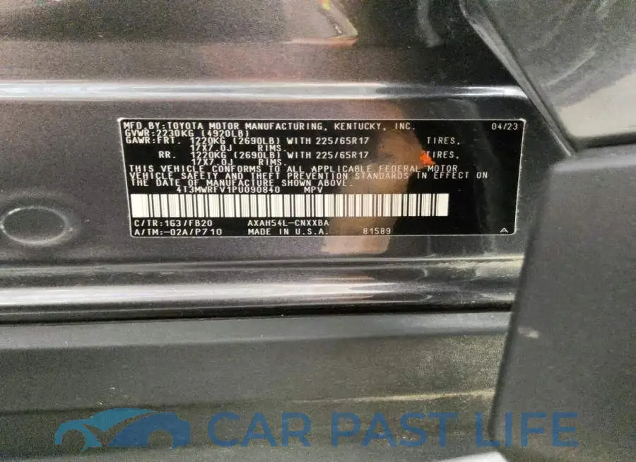 4T3MWRFV1PU090840# 13