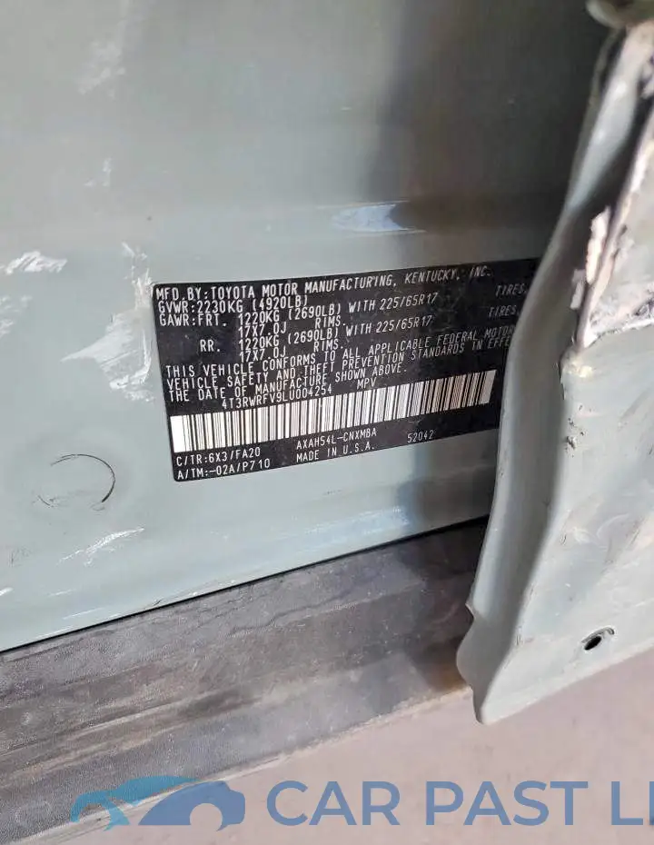 4T3RWRFV9LU004254# 12