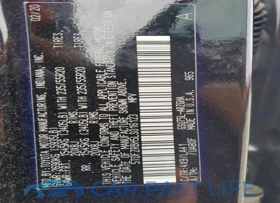 5TDFZRBH5LS016123# 13