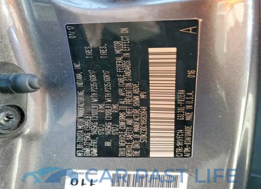 5TDKZ3DC1HS820648# 12
