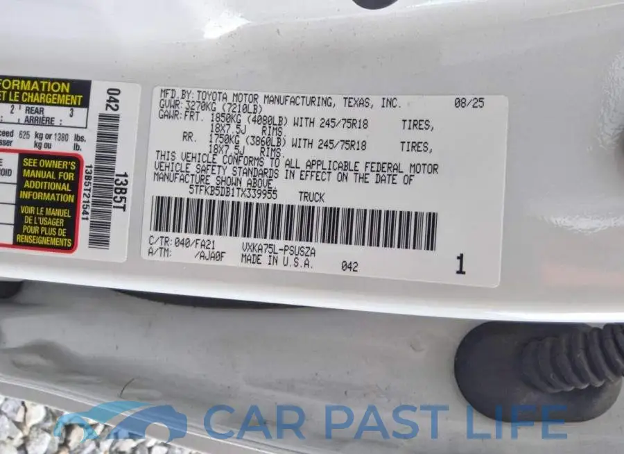 5TFKB5DB1TX339955# 12
