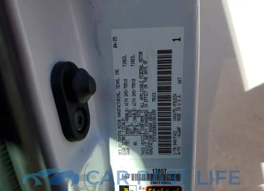 5TFKB5DB8SX301895# 12