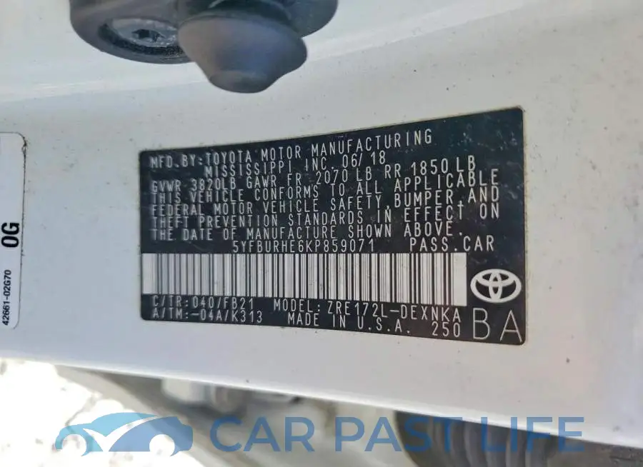 5YFBURHE6KP859071# 12