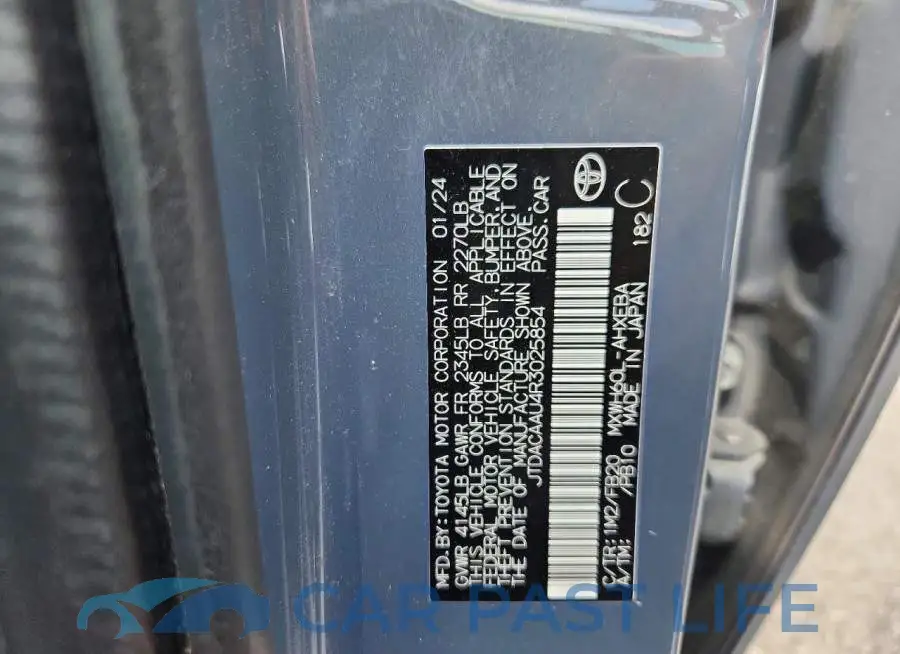 JTDACAAU4R3025854# 12