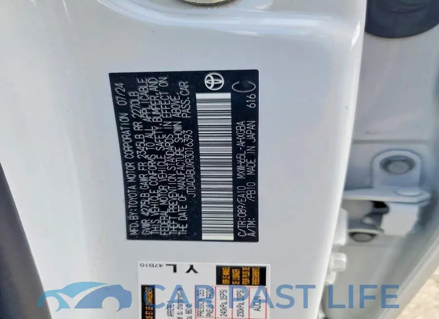 JTDADABUXR3016393# 12