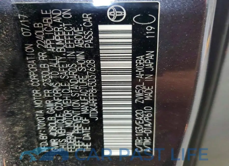 JTDKARFP8H3037628# 13