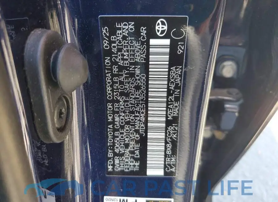 JTDP4MCE5T3526550# 12