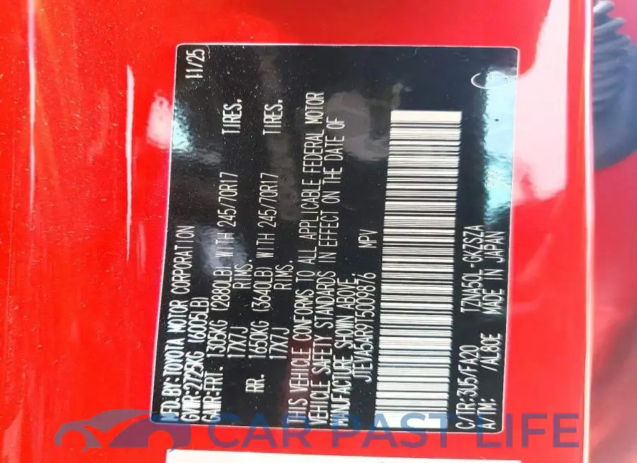 JTEVA5AR9T5009876# 13