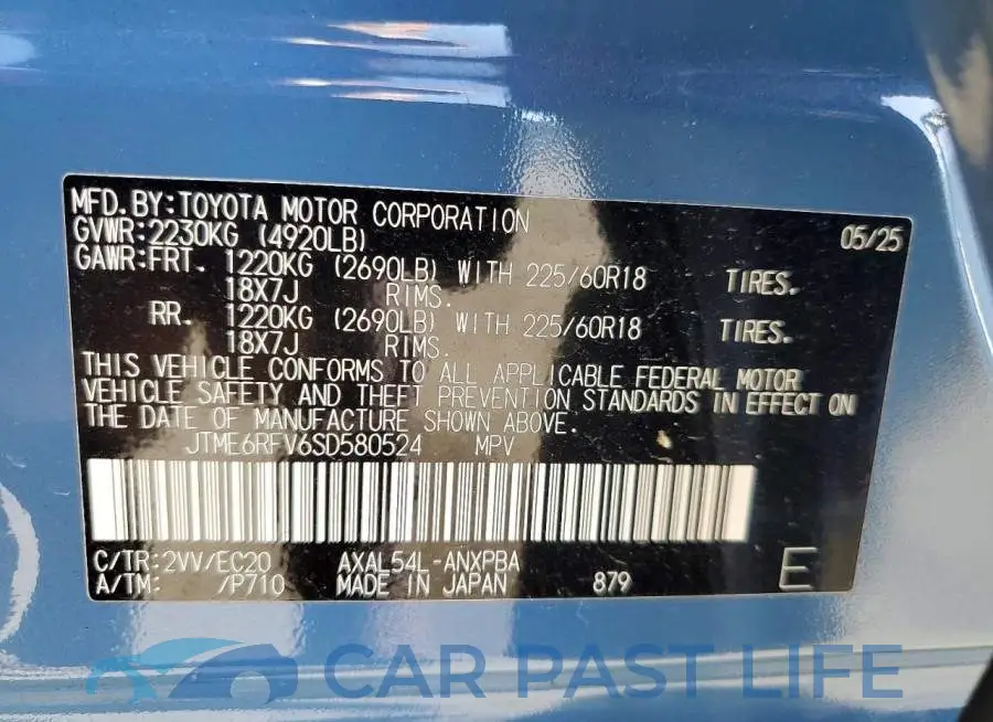 JTME6RFV6SD580524# 13