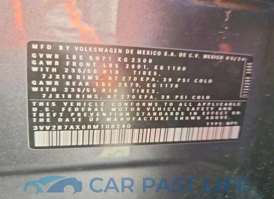 3VV2B7AX6RM108240# 13
