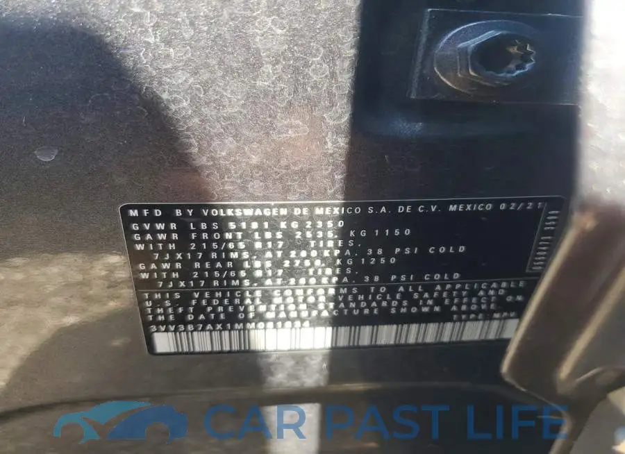 3VV3B7AX1MM081834# 13