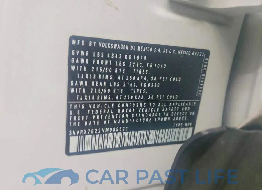 3VVRX7B22NM089621# 13