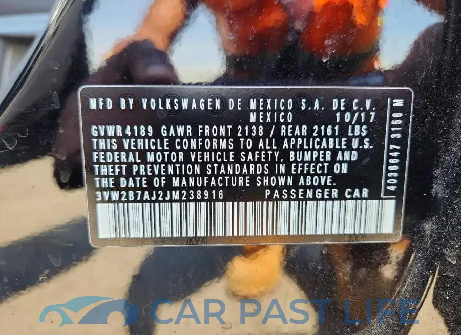 3VW2B7AJ2JM238916# 12