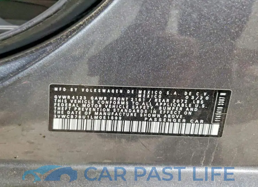 3VWCB7BU1LM051599# 13