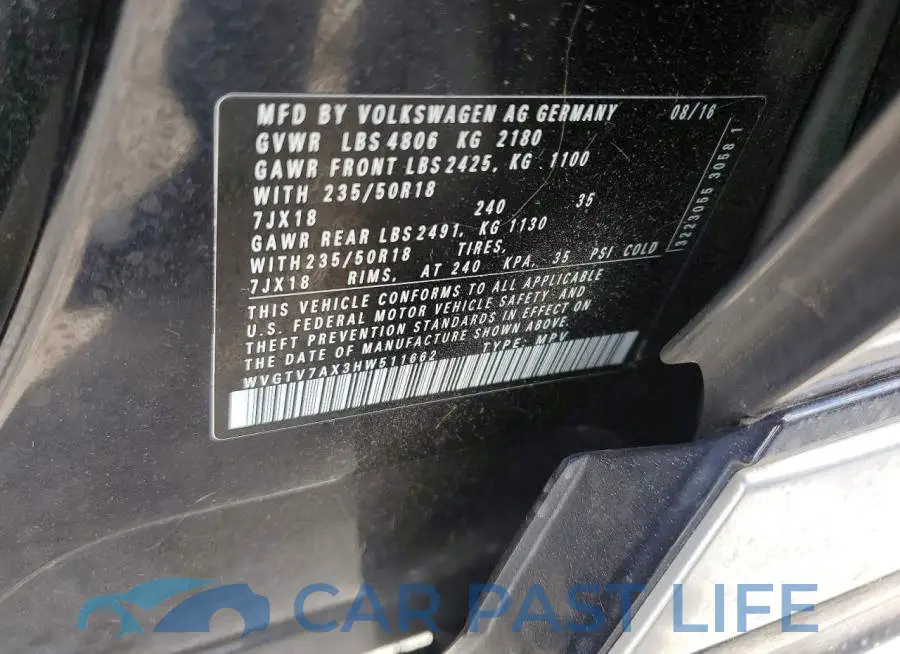 WVGTV7AX3HW511662# 12