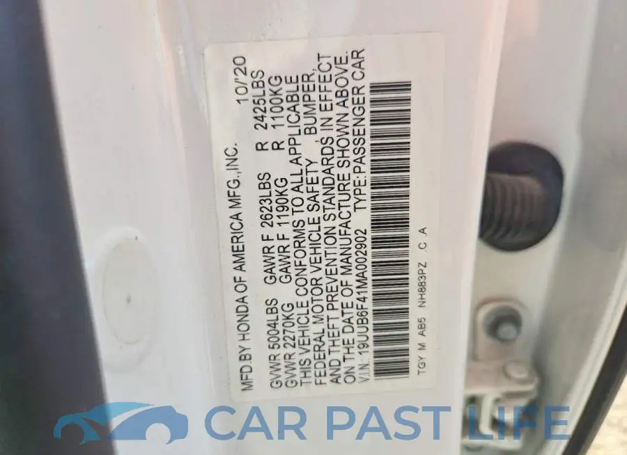 19UUB6F41MA002902# 12