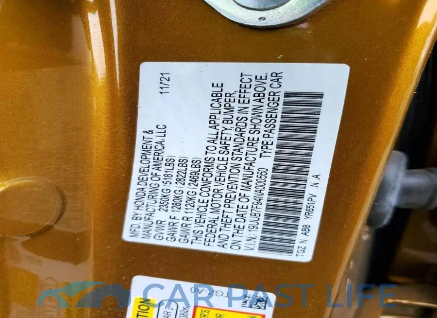 19UUB7F94NA000550# 13