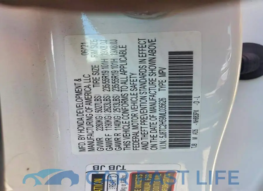 5J8TC2H59ML035626# 14