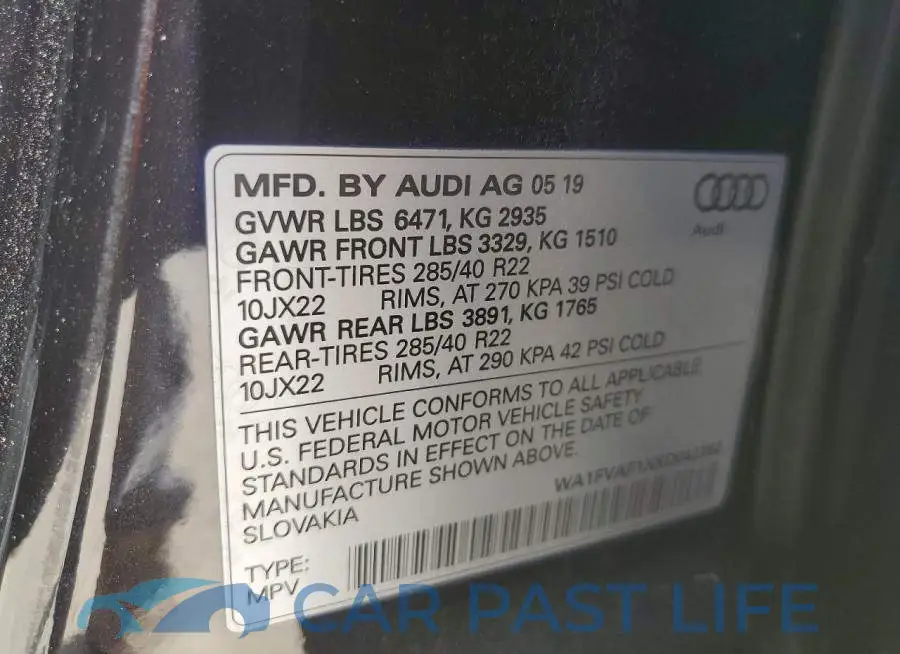 WA1FVAF1XKD042392# 13
