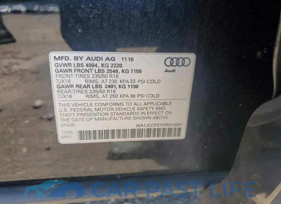 WA1JCCFS7HR010001# 12