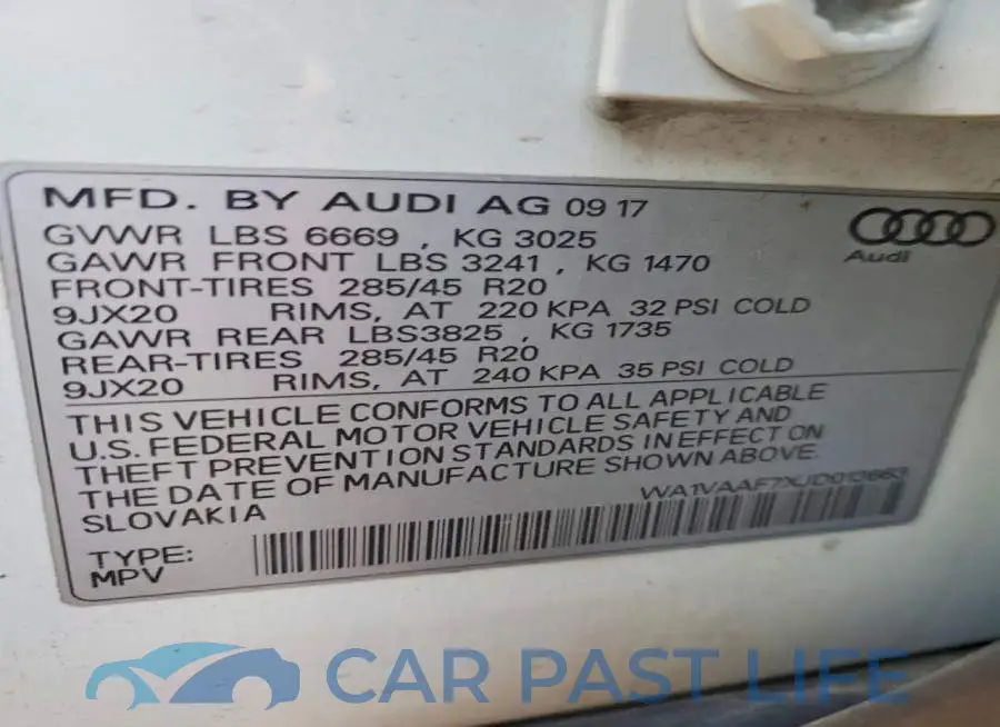 WA1VAAF7XJD013663# 13