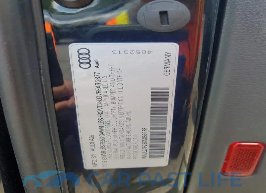 WAUL2AF23KN056538# 12