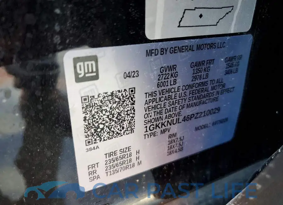 1GKKNUL46PZ210029# 13