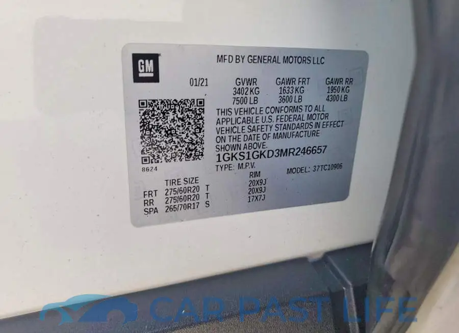 1GKS1GKD3MR246657# 13