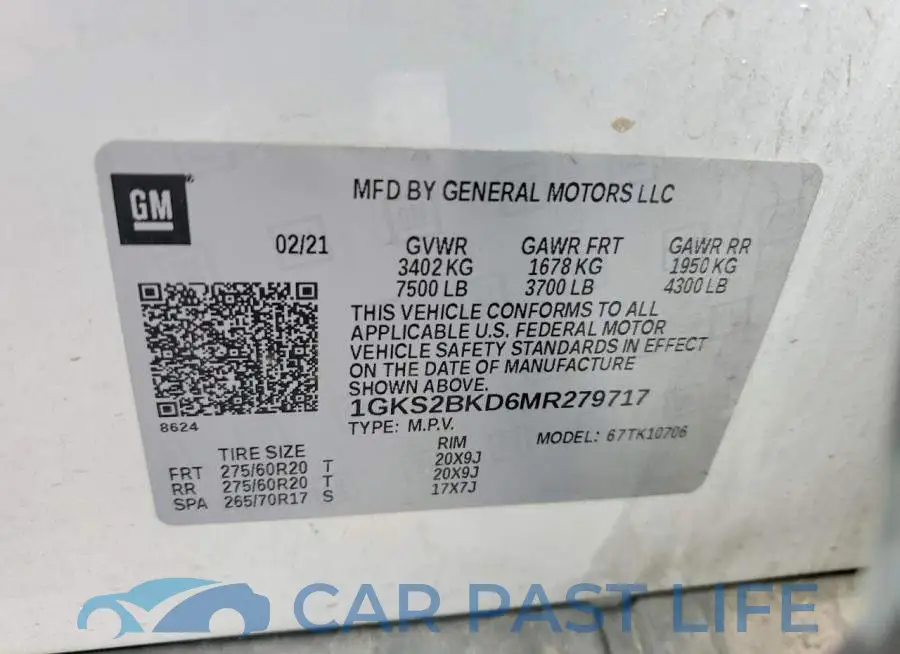 1GKS2BKD6MR279717# 13