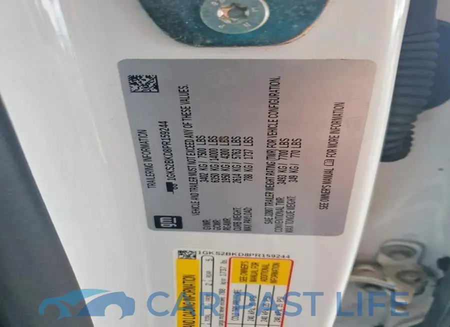 1GKS2BKD8PR159244# 12
