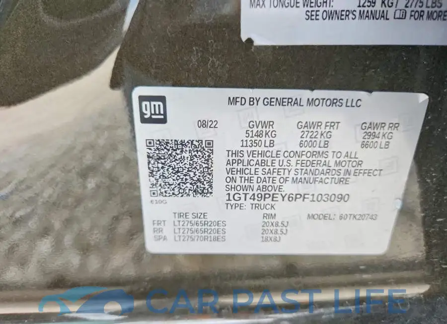 1GT49PEY6PF103090# 12