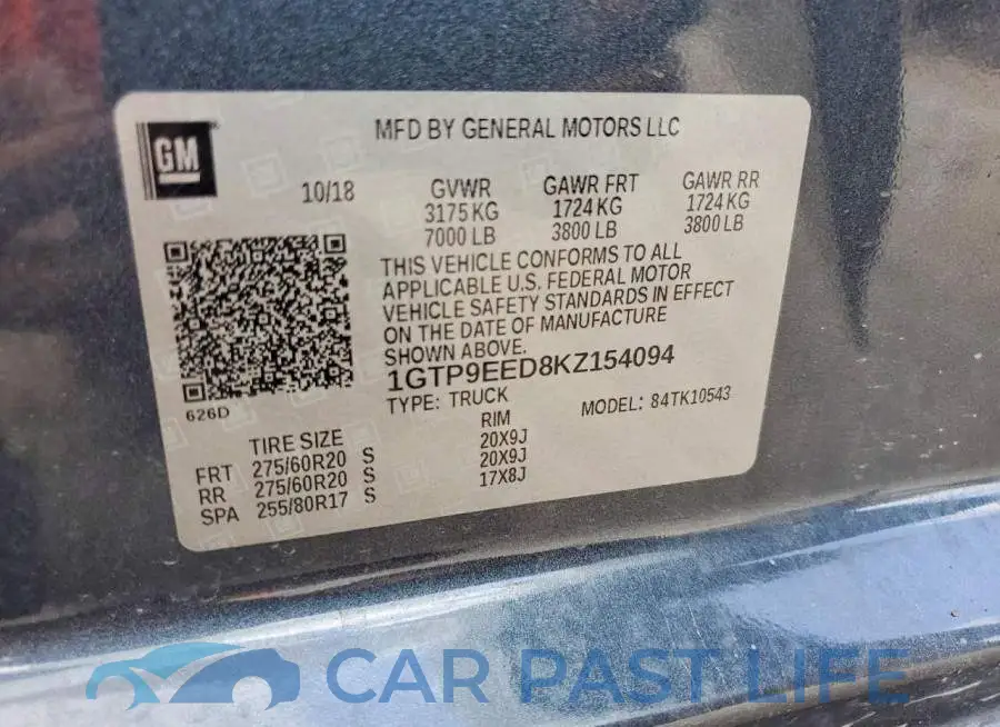 1GTP9EED8KZ154094# 13