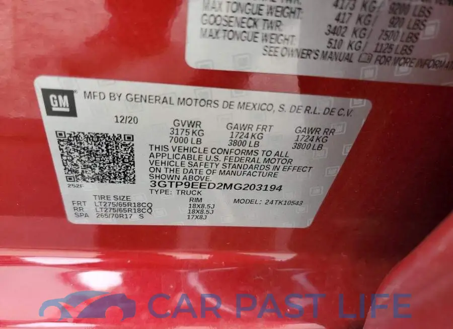 3GTP9EED2MG203194# 12