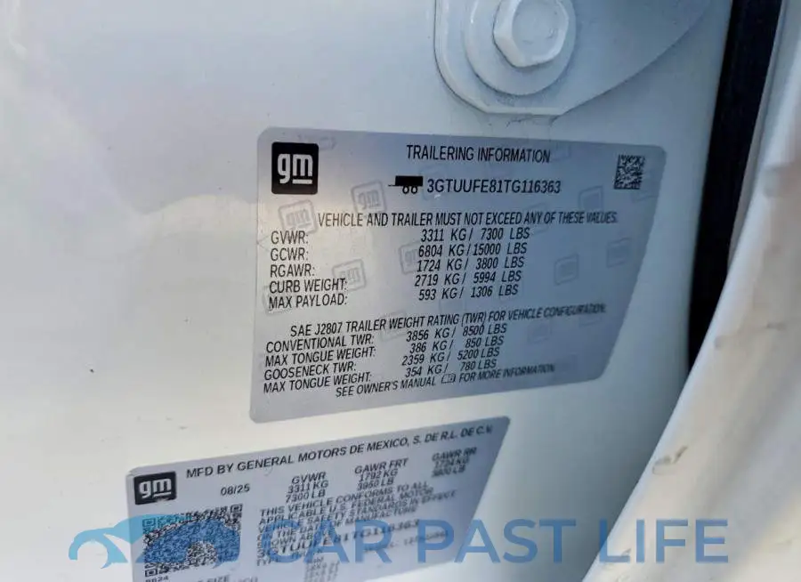 3GTUUFE81TG116363# 12