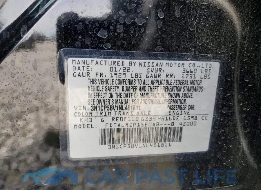 3N1CP5BV1NL481811# 12