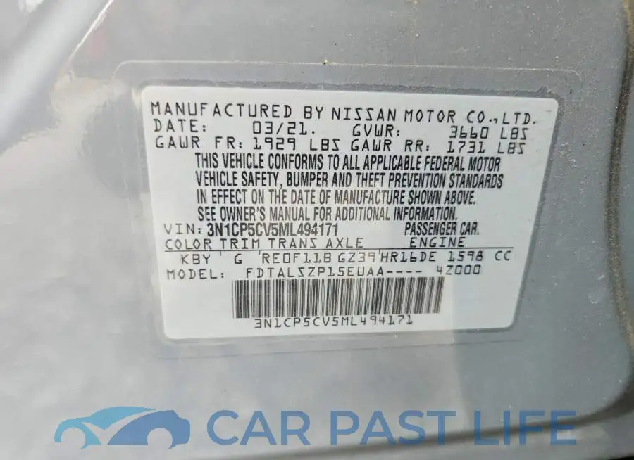3N1CP5CV5ML494171# 14