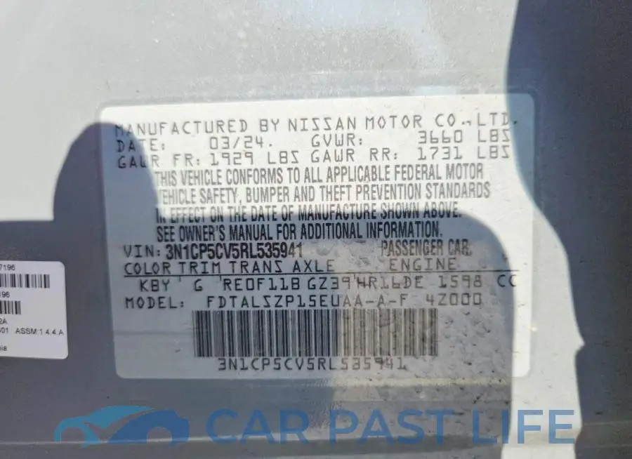 3N1CP5CV5RL535941# 13