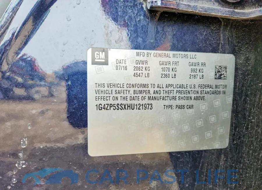 1G4ZP5SSXHU121973# 12