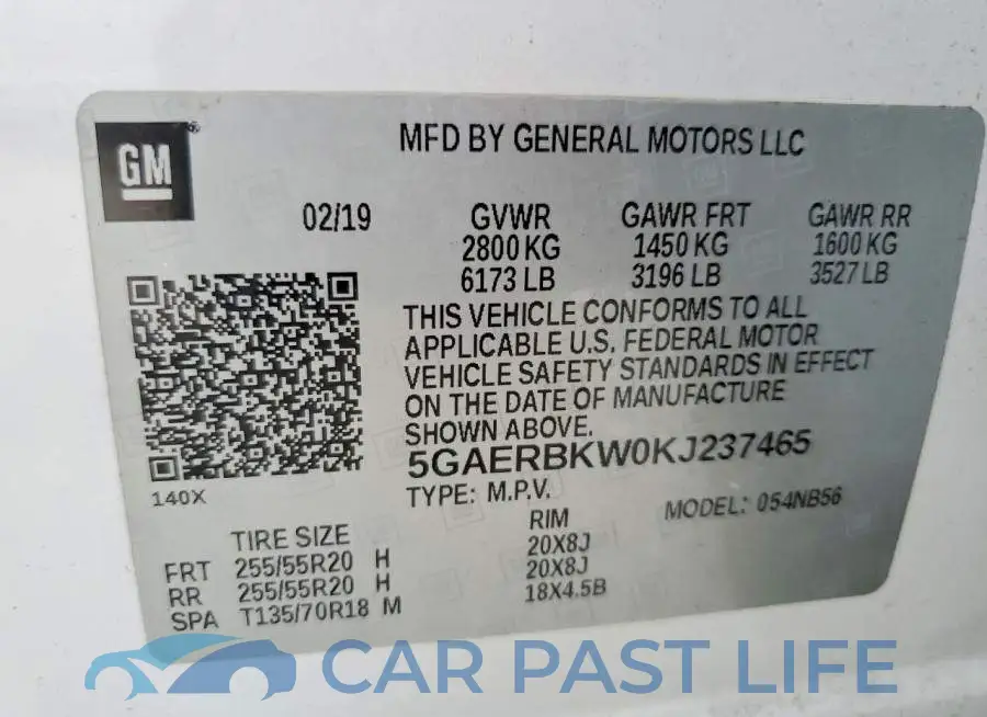 5GAERBKW0KJ237465# 13