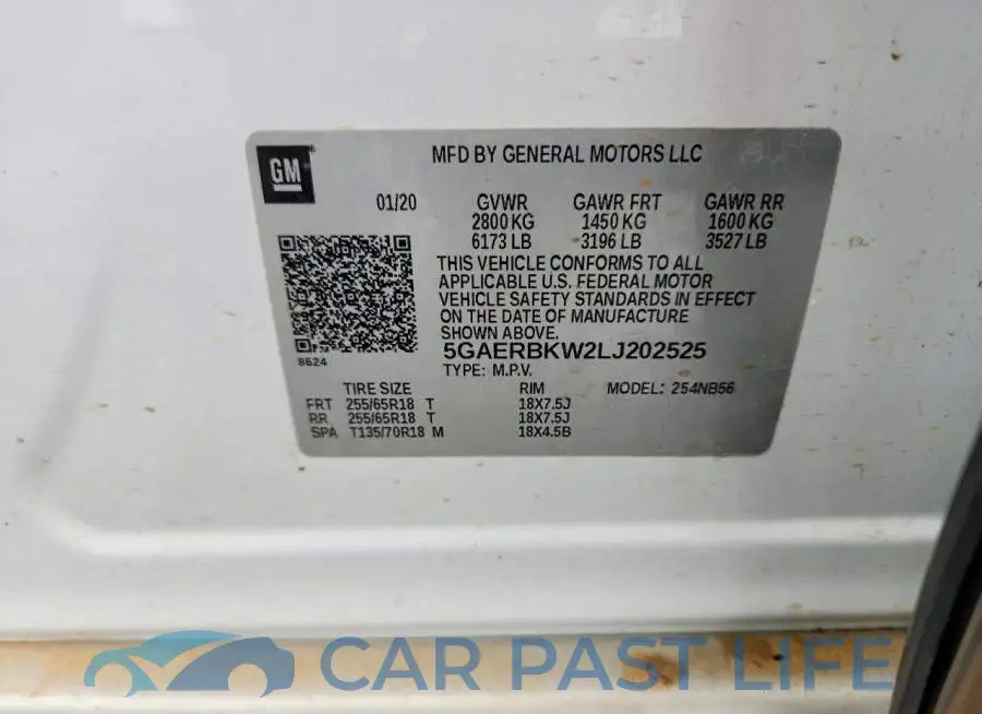 5GAERBKW2LJ202525# 13