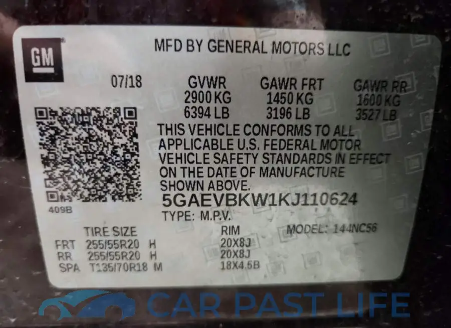 5GAEVBKW1KJ110624# 14