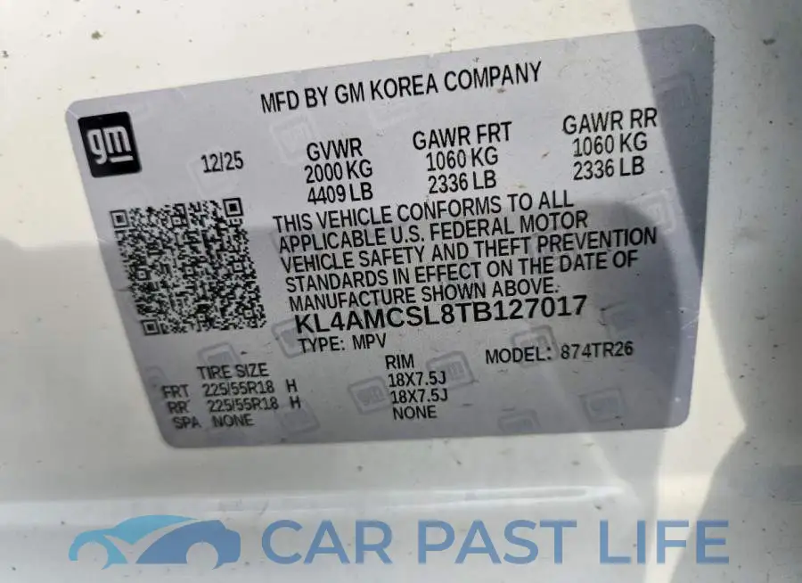 KL4AMCSL8TB127017# 13