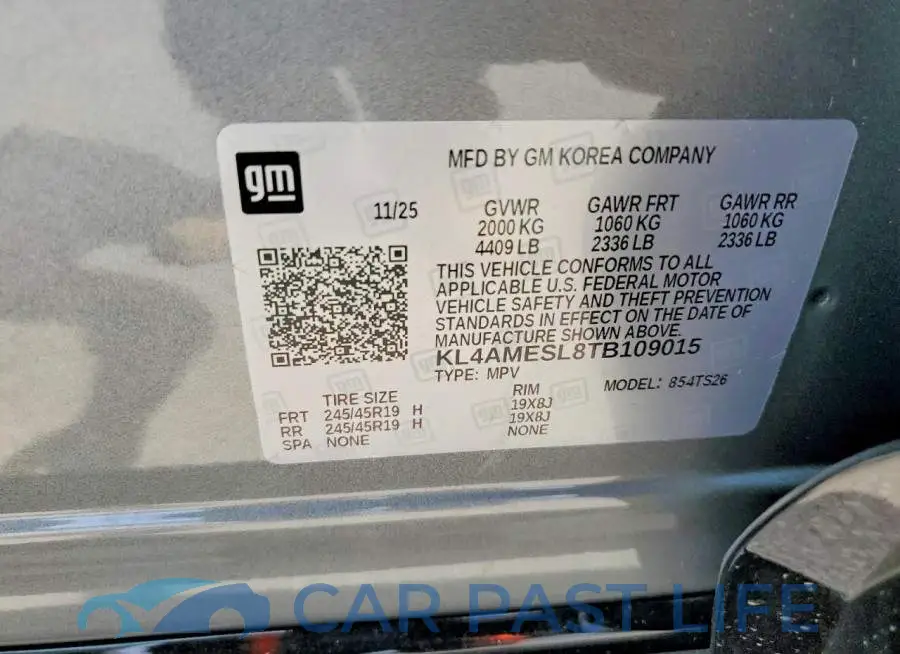 KL4AMESL8TB109015# 13