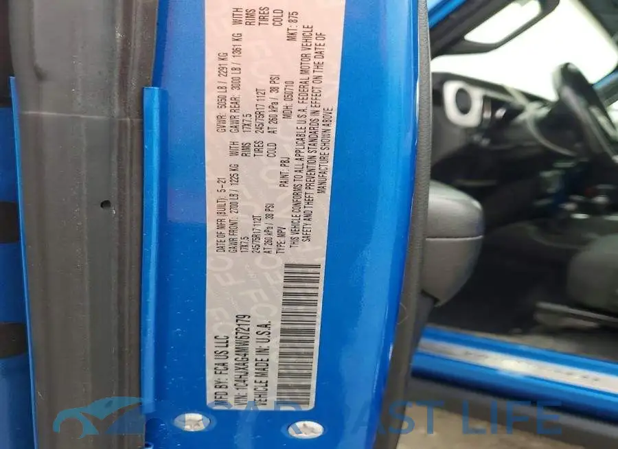 1C4HJXAG4MW672179# 12