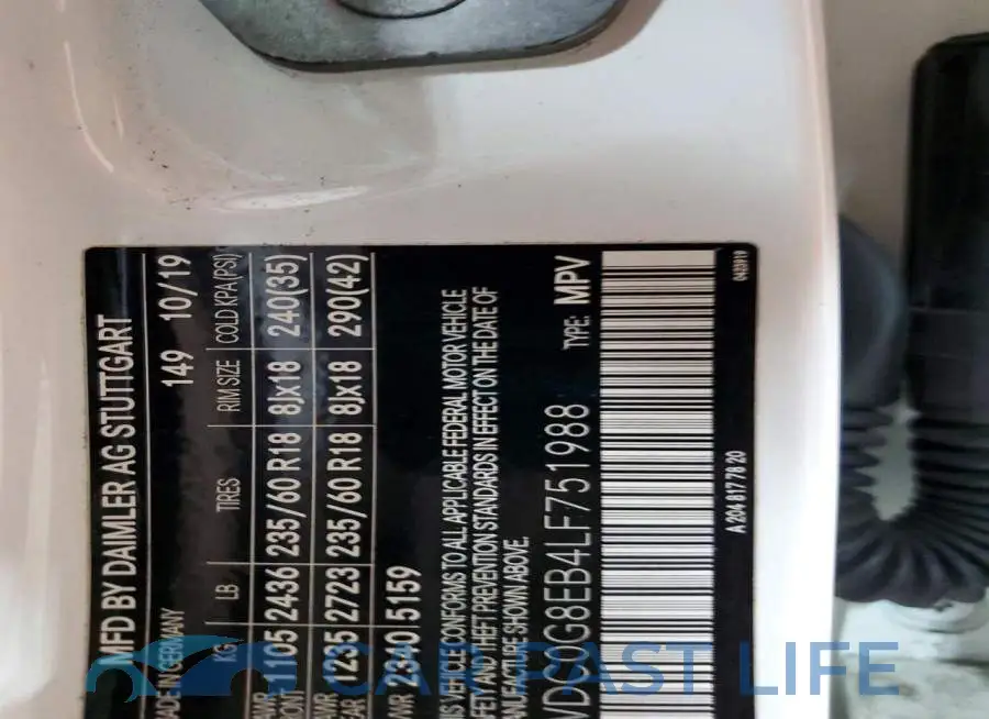WDC0G8EB4LF751988# 13