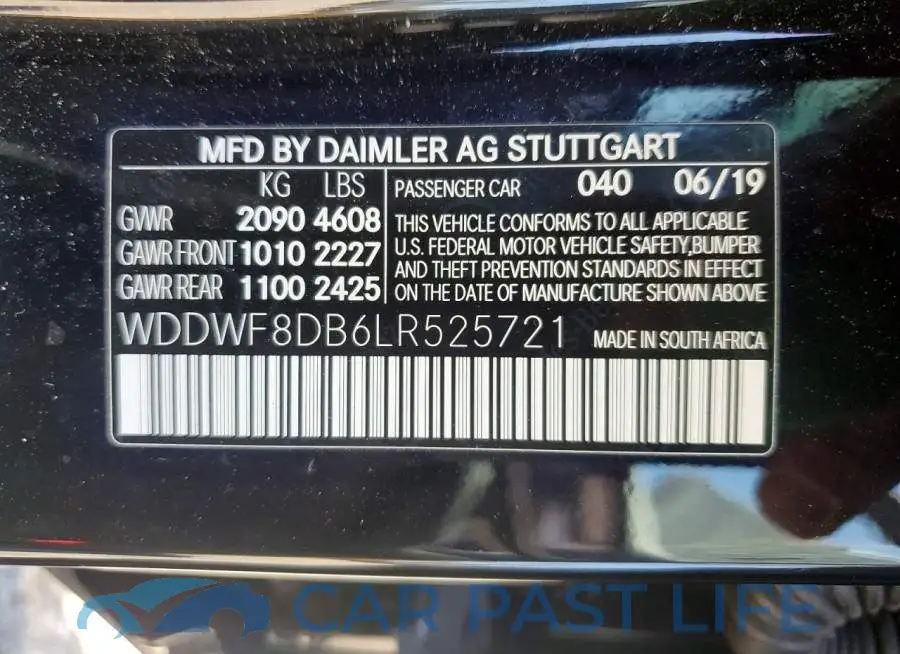 WDDWF8DB6LR525721# 12