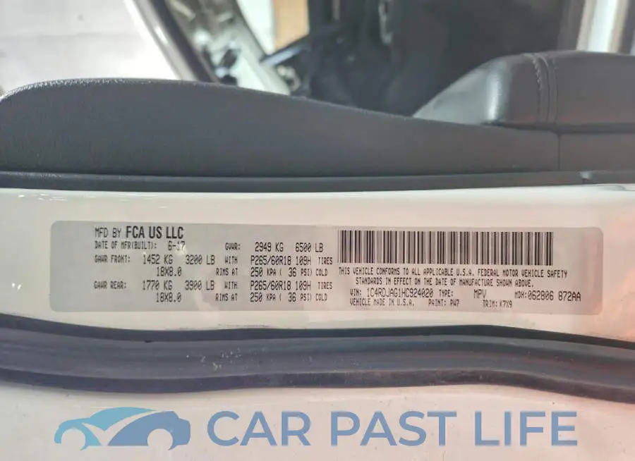 1C4RDJAG1HC924020# 13